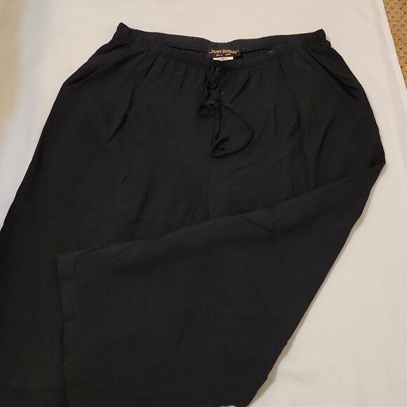 - Jams World  Large Crop Capri Pants Drawstring Black M - Picture 1 of 8